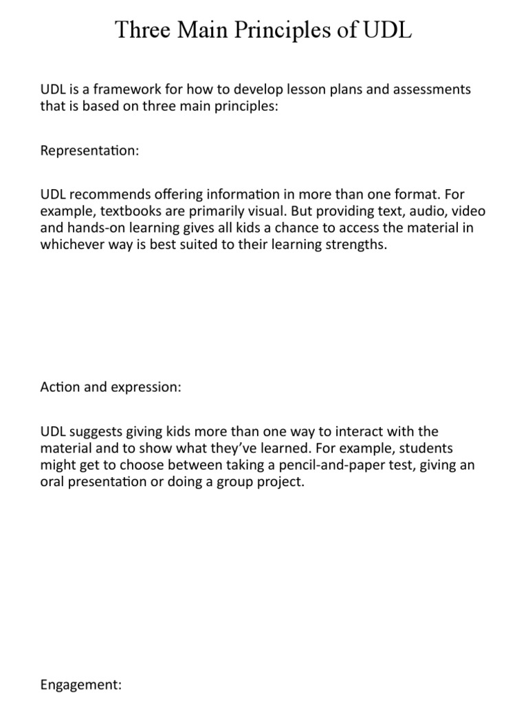 Three Main Principles Of Udl Pdf
