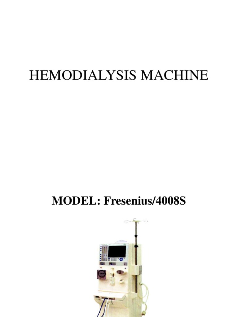 Hemodialysis Machine Pdf Dialysis Hemodialysis