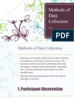 Methods of Data Collection Analysis