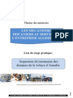 Les Mecanismes Douaniers Au Service de L'entreprise Algerienne