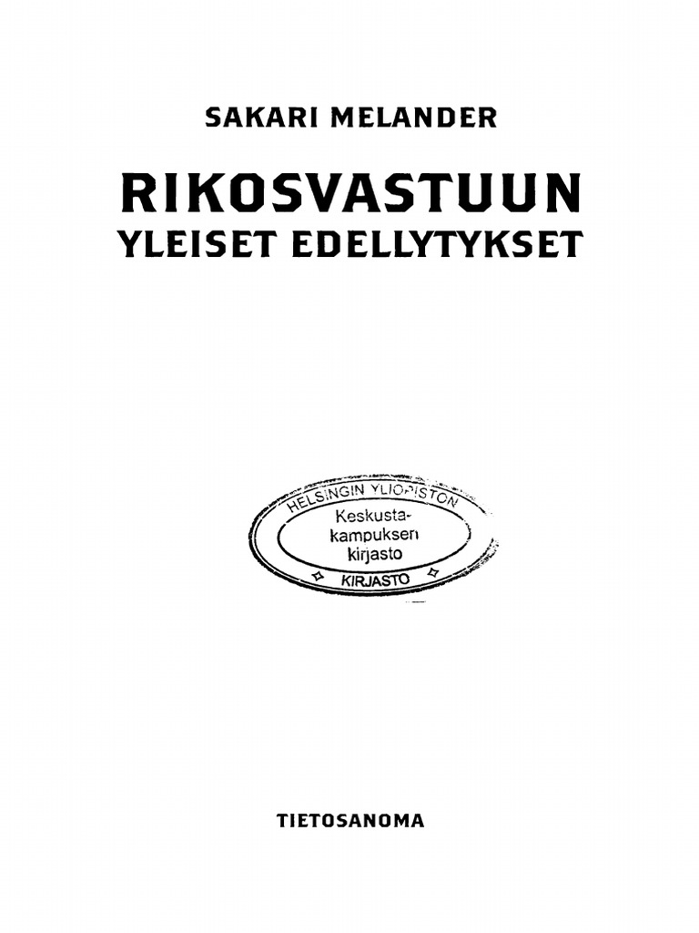 Rikosvastuun Yleiset Edellytykset 2016 kuva