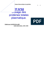 dosage des proteines plamatique