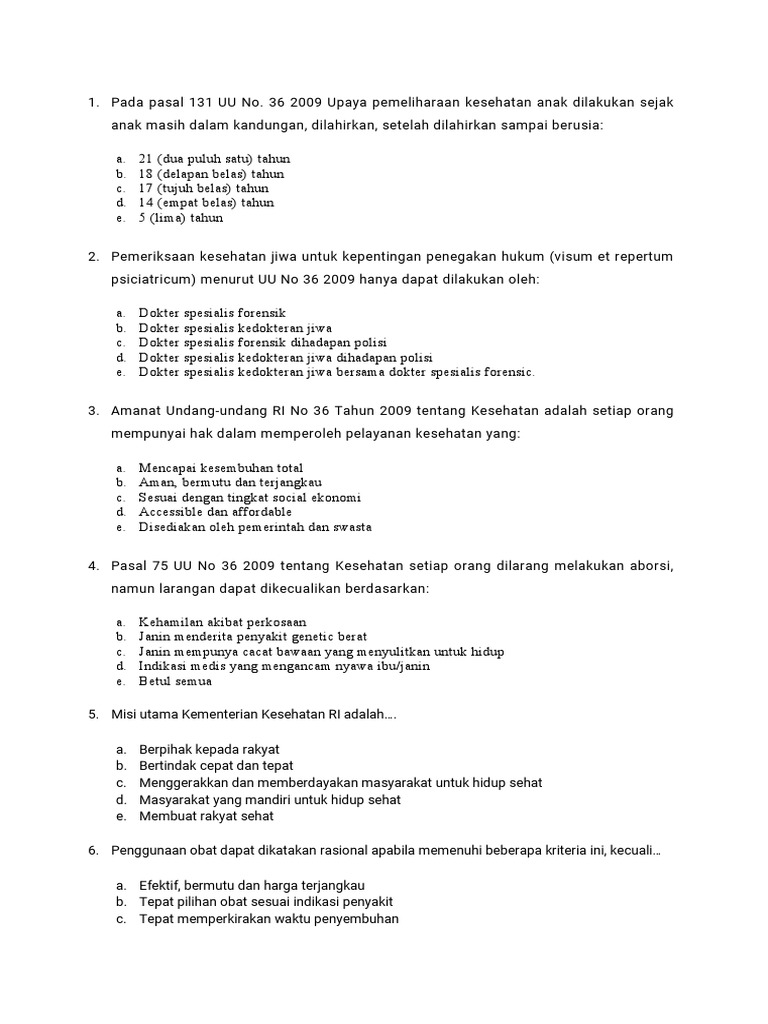 Soal Skb Kesehatan Pdf