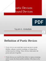 Sound Devices in Poetry Explained | PDF