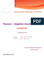 Certificat Promovare Examen: Roxana - Angelica Iacob (Vizitiu)