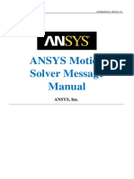 ANSYS Motion 2019 R3 Solver Message Manual