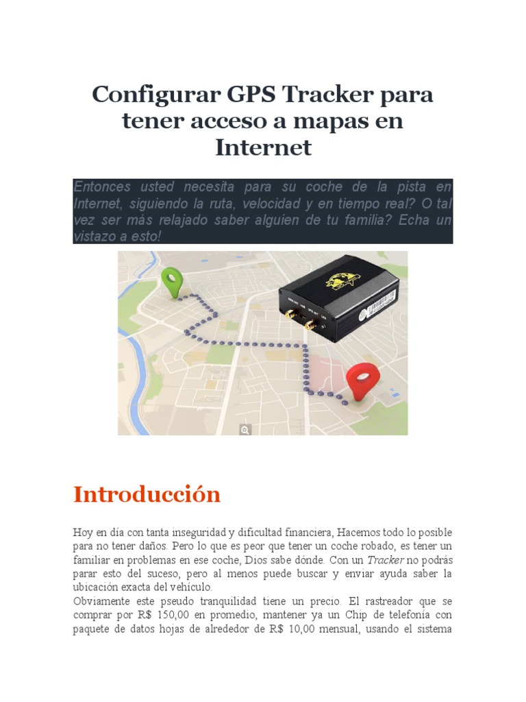 Configurar GPS Tracker para Tener Acceso A Mapas en PDF