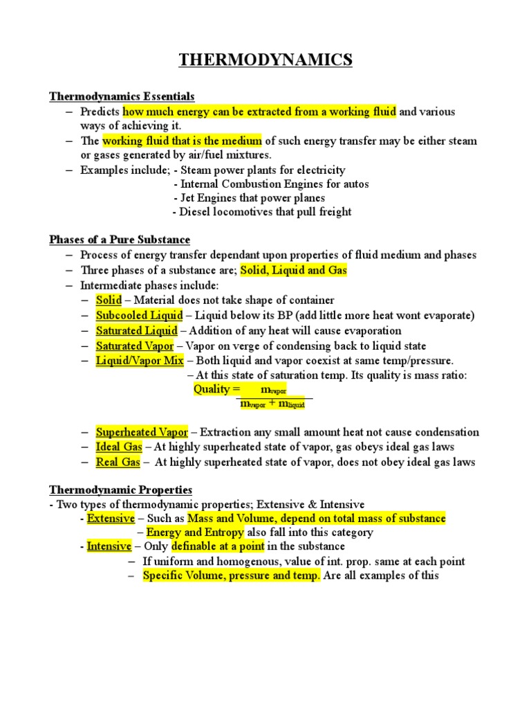 Thermodynamics Fundamentals Explained | PDF | Gases | Liquids
