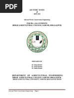 Lecture Notes of AEN-121: Soil and Water Conservation Engineering