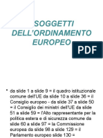 Soggetti Istituzioni Dell'ordinamento Europeo