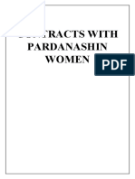 Contracts With Pardanashin Women