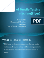 Types of Tensile Testing Machines for Textiles