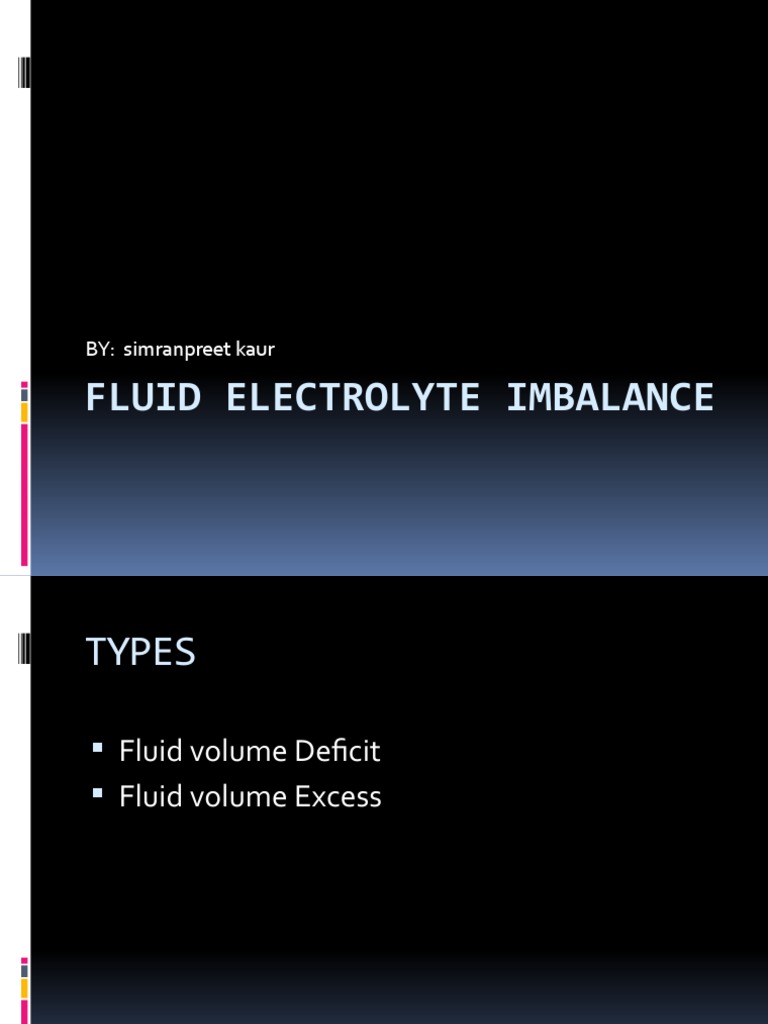 Fluid Electrolyte Imbalance PDF