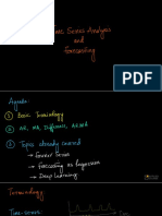 Time Series Forecasting and Machine Learning Techniques