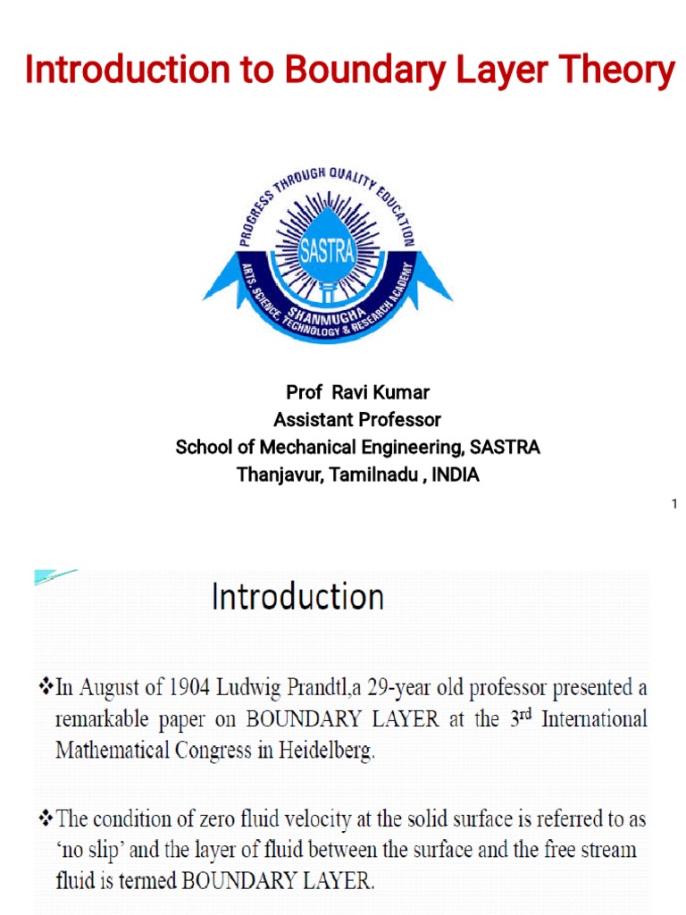 Boundary Layer Theory Overview | PDF