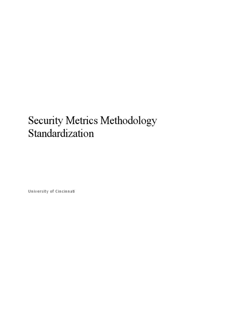 Security Metrics Methodology Standardization | PDF | Vulnerability ...