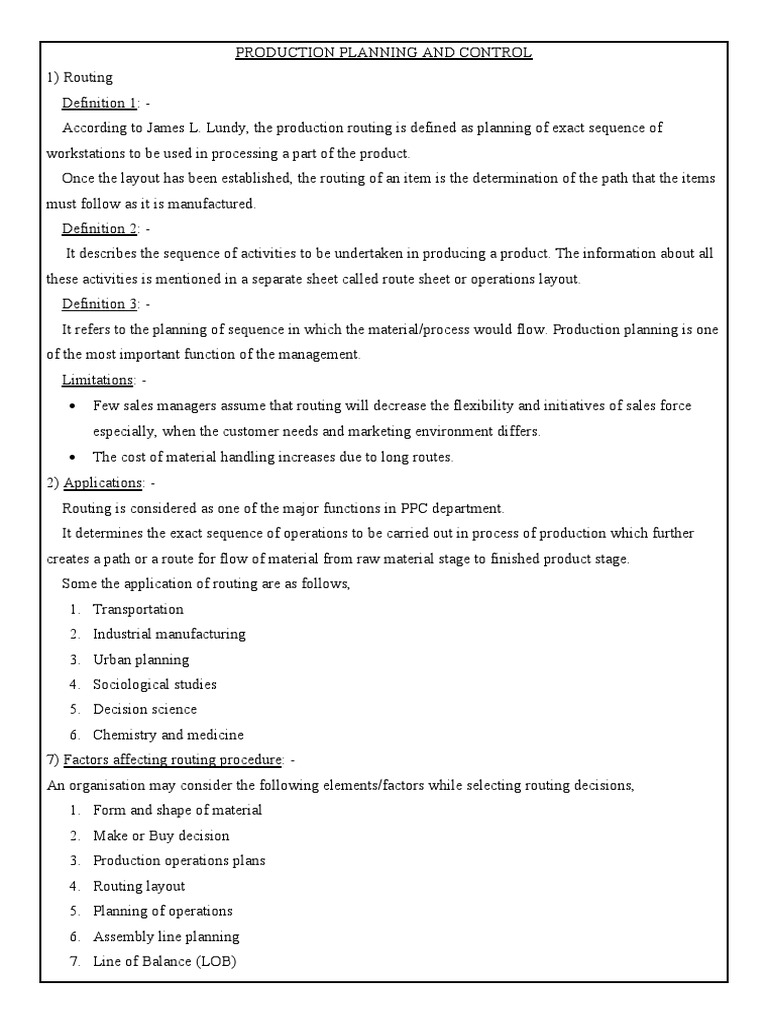 Production Planning and Control | PDF | Sheet Metal | Industries