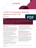Covid 19 Coronavirus Electronic Signatures in The UAE PDF
