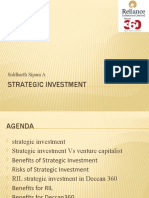Strategic Investment: Siddharth Sipani A