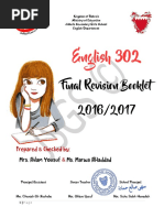 English 302: Final Revision Booklet 2016/2017