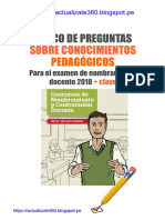 Banco de Preguntas Conocimientos Pedagógicos Examen de Nombramiento Docente Mas Clave