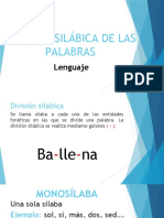 División Silábica de Las Palabras