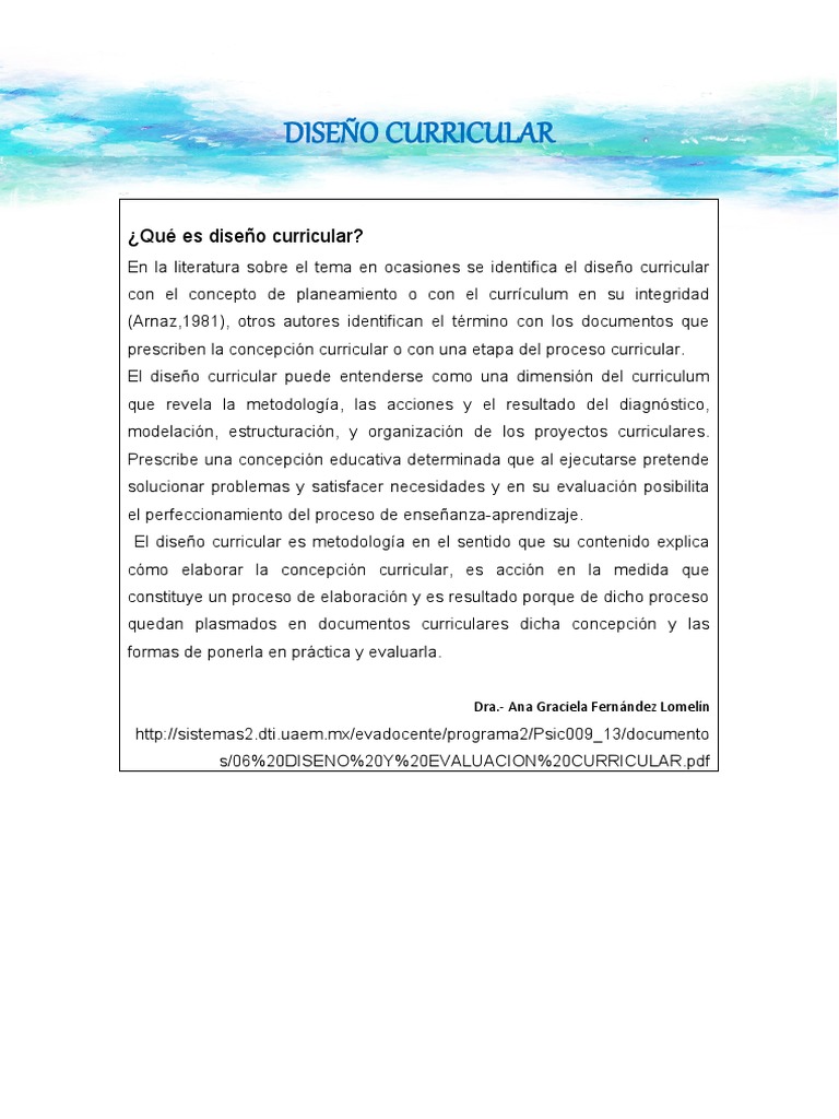 Diseño Curricular | PDF | Plan de estudios | Diseño