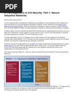 A 1-2-3 Approach To ICS Security: Part 1-Secure Industrial Networks