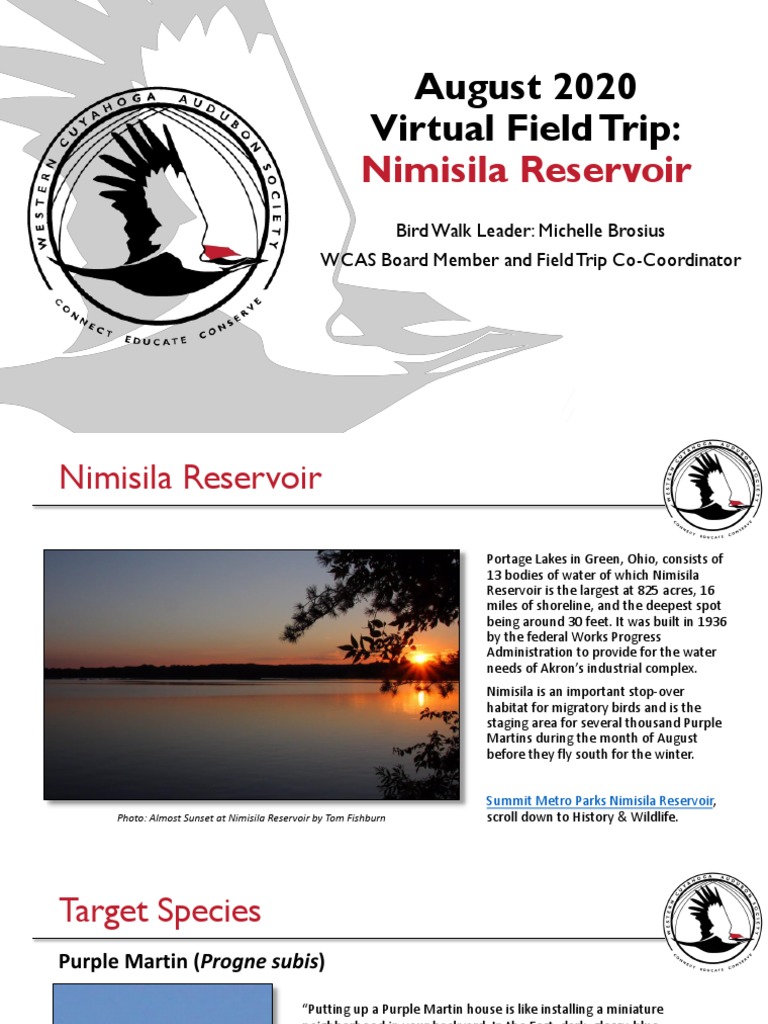 Virtual Field Trip Report To Nimisila Reservoir August 2020 PDF