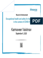 COVID-19-occupational-health & safety-Karmaveer Vaishnav