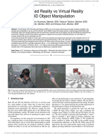 Augmented Reality Vs Virtual Reality For 3D Object Manipulation