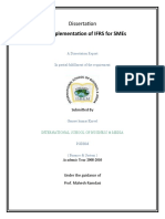 Erp Implementation of Ifrs For Smes: Dissertation