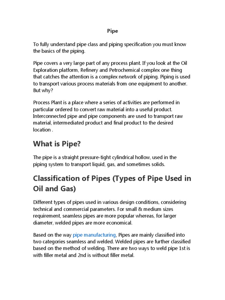 1 Pipeline | PDF | Pipe (Fluid Conveyance) | Hydraulic Engineering