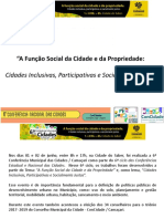 GTs A Função Social da Cidade e da Propriedade - Cidades Inclusivas, Participativas e Socialmente Justas