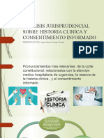 Analisis Jurisprudencial Sobre Historia Clinica y Consentimiento Informado