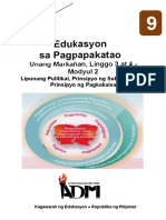 EsP9 - Q1 - Mod2 - Lipunang Pulitikal, Prinsipyo NG Subsidiary at Prinsipyo NG Pagkakaisa - Version 3