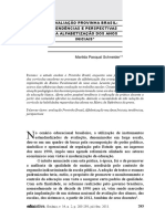 SCHNEIDER, Marilda Pasqual. Avaliação Provinha Brasil Tendências e Perspectivas Na Alfabetização Dos Anos Iniciais PDF