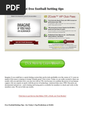 Free 2024 football tips