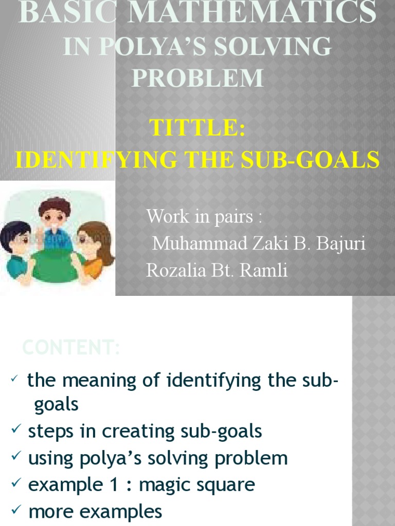 Identifying Sub-Goals in Problem Solving | PDF | Equations | Mathematics