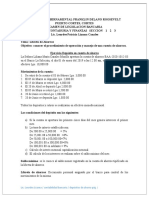 Ejercicio Depósito en Cuenta de Ahorro