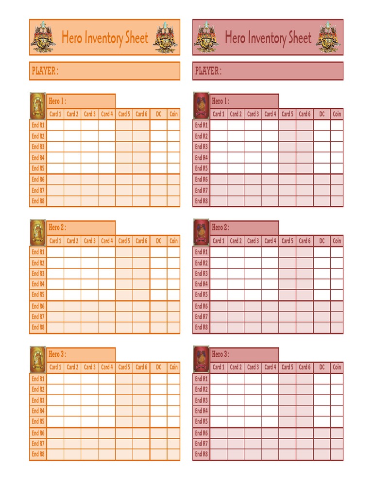 Hero Inventory and Round Tracker | PDF | Bus Transport | Routes