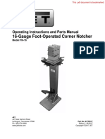 16-Gauge Foot-Operated Corner Notcher: Operating Instructions and Parts Manual