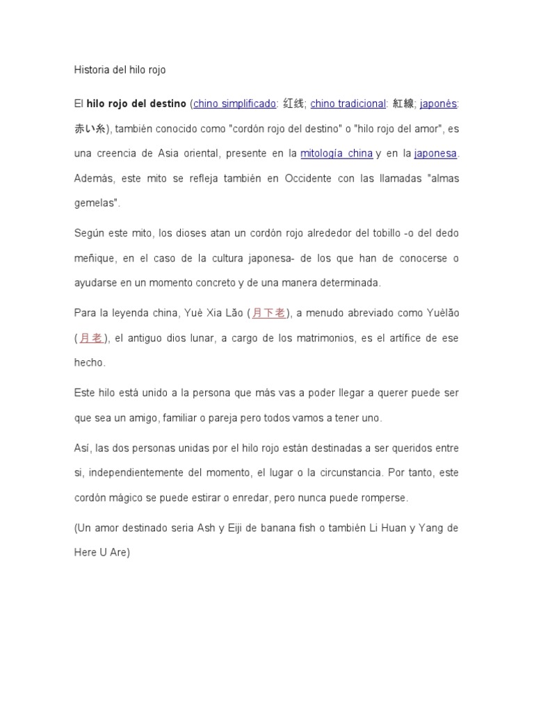 Historia Del Hilo Rojo PDF