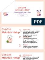 Ciri-Ciri Makhluk Hidup: Bahasa Indonesia Kelas 3 SD/MI KD 3.4 Dan 4.4