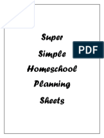 Super Simple Homeschool Mom Planning Sheets