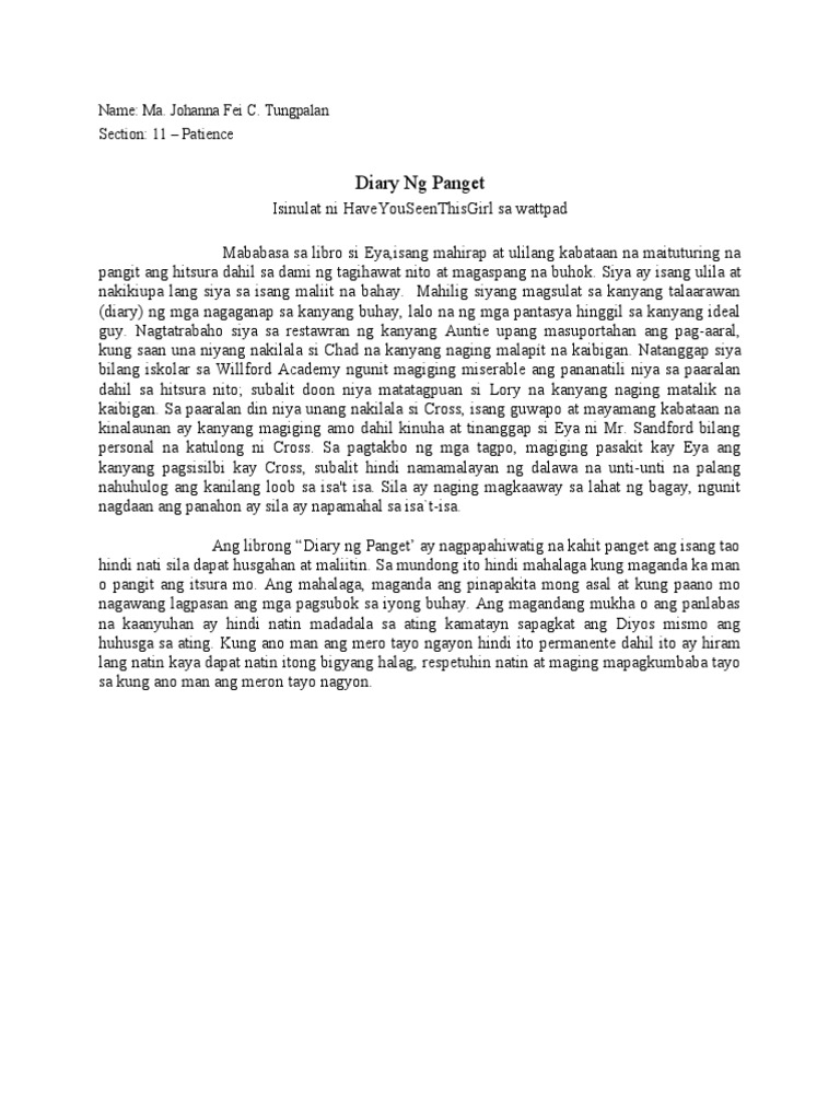 Ang Diary NG Panget PDF