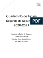 Cuadernillo de Inglés Segundo Grado SECUNDARIA PDF
