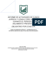 INFORME AREA DE DERECHO PUBLICO ADMINISTRATIVO - CONSULTORIO JURIDICO - PERIODO l-2020 .OK