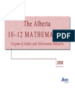 Mathematics Grades 10-12 Program of Studies With Achievement Indicators PDF