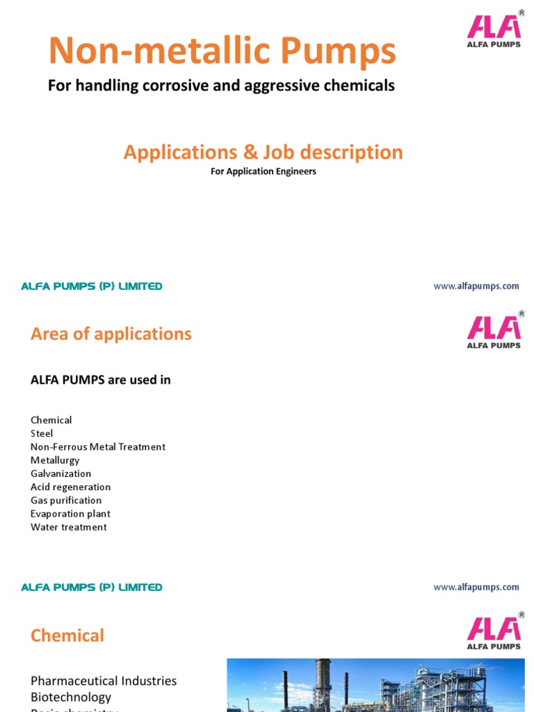 Alfa Pumps Application | PDF | Steel | Metals